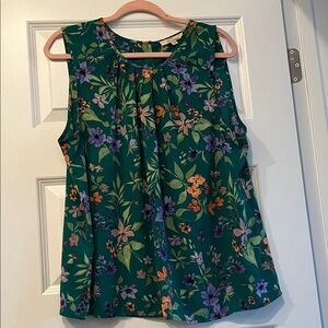 Vibrant Floral Sleeveless Blouse